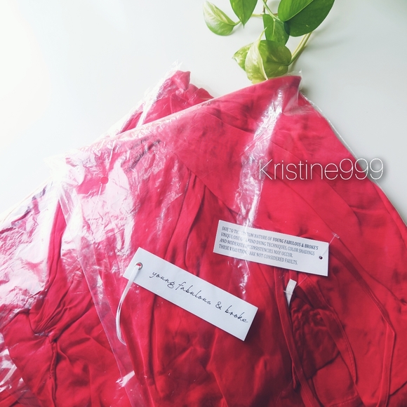Young Fabulous and Broke Siren Slip Silky Dress in Rebel RED NEW XS S M L YFB - Picture 5 of 9